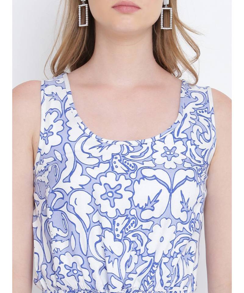 Oxolloxo blushing blue knot up dress for women