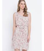Oxolloxo Darling peach knot up dress for women
