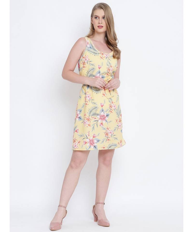 Sheen daisy  knot up dress for women