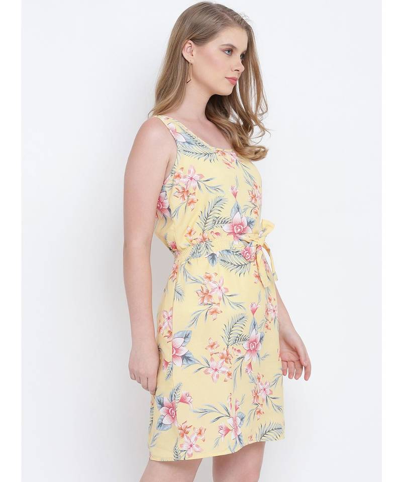 Sheen daisy  knot up dress for women