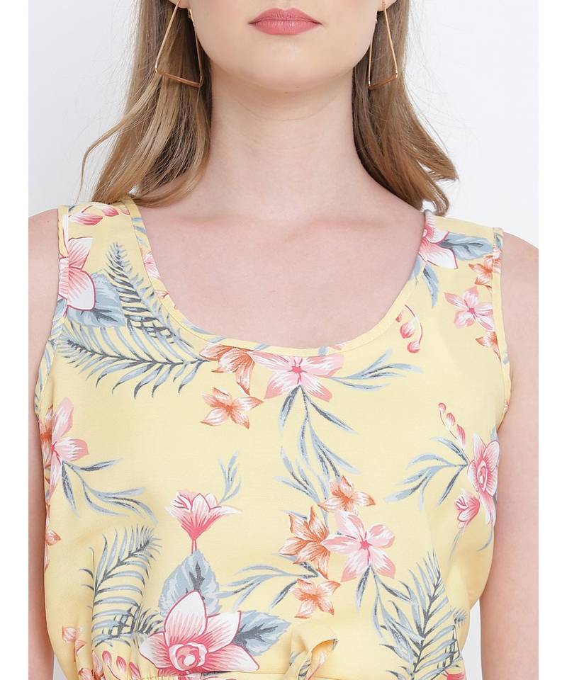 Sheen daisy  knot up dress for women