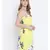 Bedazzle yellow knot up women dress