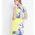 Bedazzle yellow knot up women dress