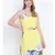 Bedazzle yellow knot up women dress