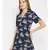 Navy Chunky Printed Women's Tunic
