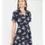 Navy Chunky Printed Women's Tunic