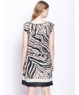 Abstract Print Women's Cotton Beachwear Dress 6