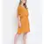 Majestic mustard laced up women nightwear dress