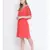 Shapple red  laced up women nightwear dress