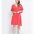 Shapple red  laced up women nightwear dress