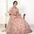 Pink embroidered net semi stitched wedding lehenga
