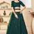 Green embroidered georgette semi stitched lehenga