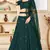 Green embroidered georgette semi stitched lehenga