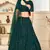 Green embroidered georgette semi stitched lehenga