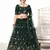 Green embroidered net semi stitched bridal lehenga