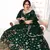 Green embroidered net semi stitched bridal lehenga