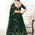 Green embroidered net semi stitched bridal lehenga