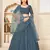 Grey embroidered georgette semi stitched lehenga