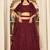 Maroon embroidered georgette semi stitched lehenga