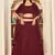 Maroon embroidered georgette semi stitched lehenga
