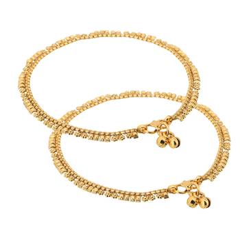 Gold emerald anklets 1