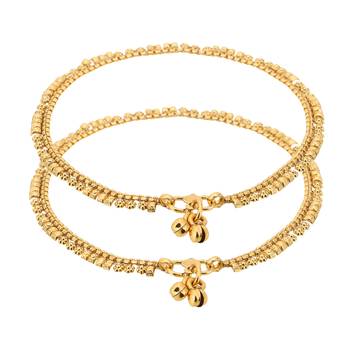 Gold emerald anklets 2