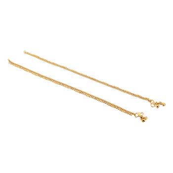 Gold emerald anklets 3
