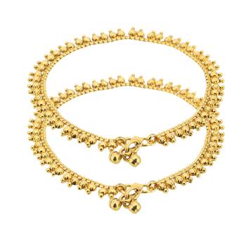 Gold emerald anklets 2