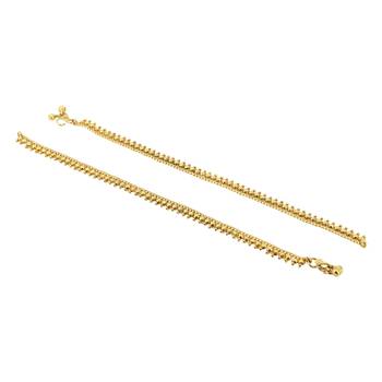 Gold emerald anklets 3
