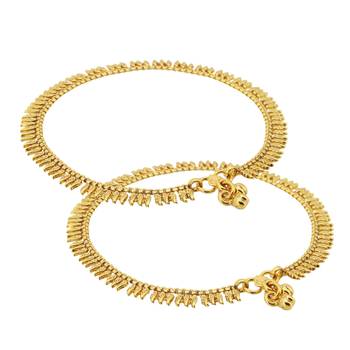 Gold emerald anklets 1