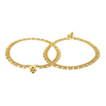 Gold emerald anklets 2