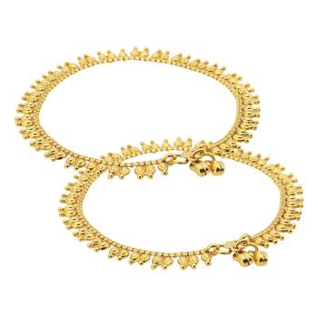 Gold emerald anklets 1