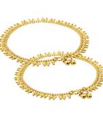 Gold emerald anklets