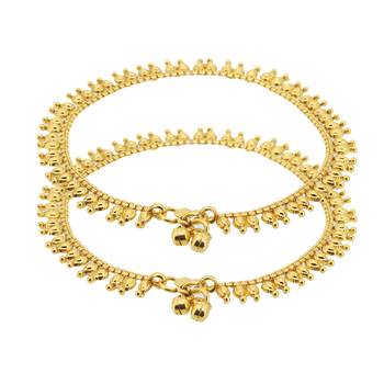 Gold emerald anklets 2