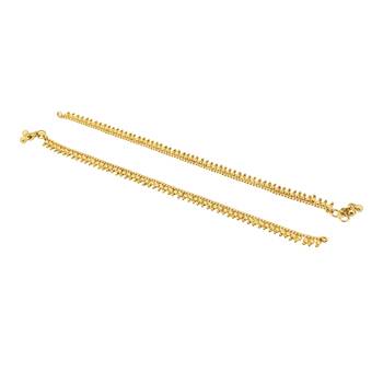 Gold emerald anklets 3