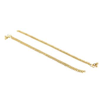 Gold emerald anklets 3