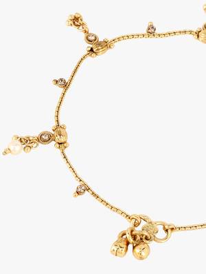 Gold cubic zirconia anklets 2