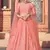 Peach embroidered georgette semi stitched lehenga