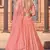 Peach embroidered georgette semi stitched lehenga