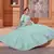 Sky-blue embroidered georgette semi stitched lehenga