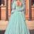 Sky-blue embroidered georgette semi stitched lehenga