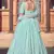 Sky-blue embroidered georgette semi stitched lehenga