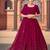Dark-pink embroidered georgette semi stitched lehenga