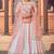 Light-pink embroidered georgette semi stitched lehenga
