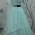 Sky-blue embroidered georgette semi stitched lehenga