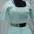 Sky-blue embroidered georgette semi stitched lehenga