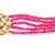 Pink Gold Tone Kundan Beaded Choker Necklace