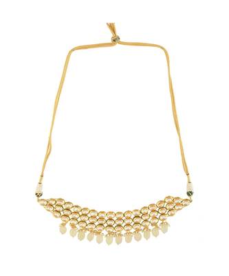 Ivory Beaded Handcrafted Kundan Choker 4