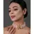 Pastel Pink mahroon beaded Gold Tone Kundan Inspired choker