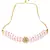 Pastel Pink mahroon beaded Gold Tone Kundan Inspired choker